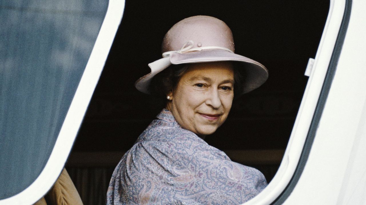 Queen Elizabeth II on a royal tour in Mexico in 1983