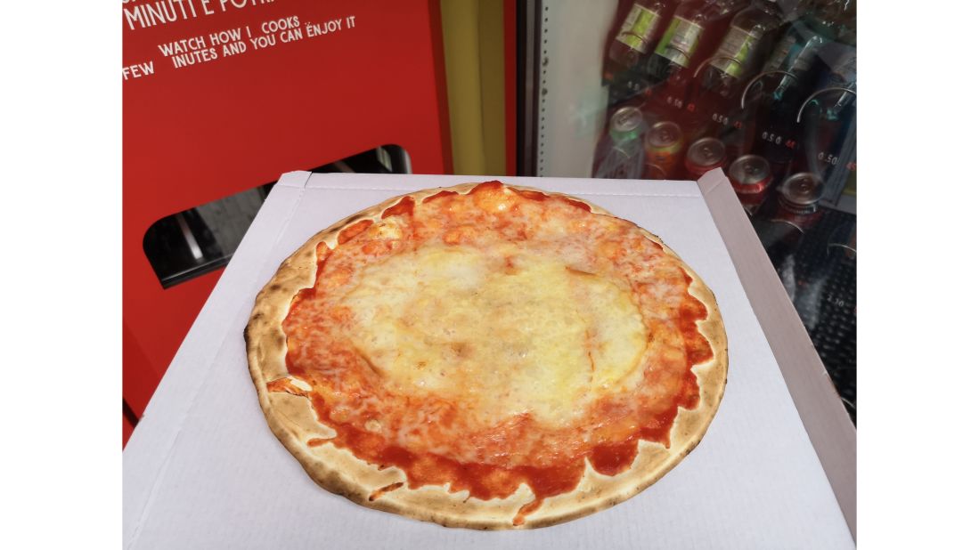 <strong>Cheesy: </strong>The quattro formaggi pizza mixes four cheeses in the vending machine.