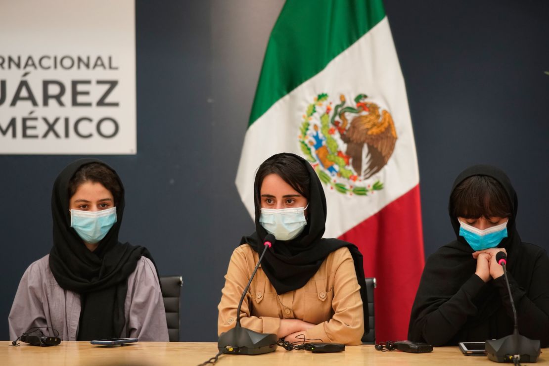 Five women from the renowned robotics team arrived in Mexico, officials said.