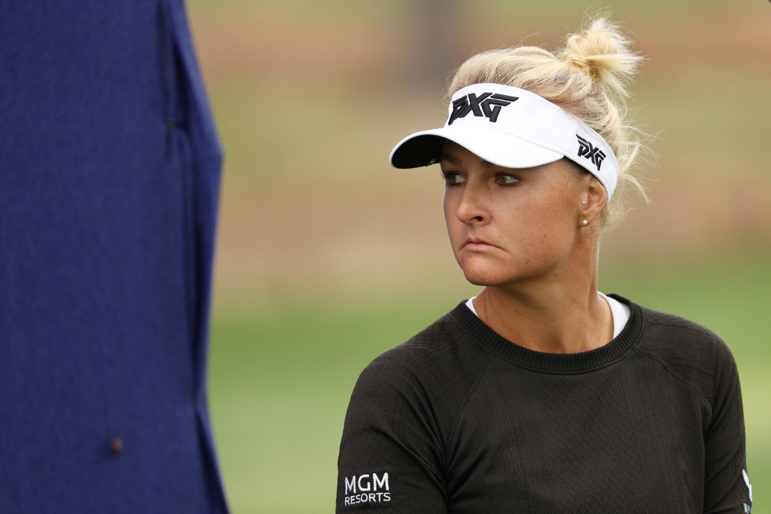 Nordqvist looks on during the third round of the 2020 Women's PGA Championship.