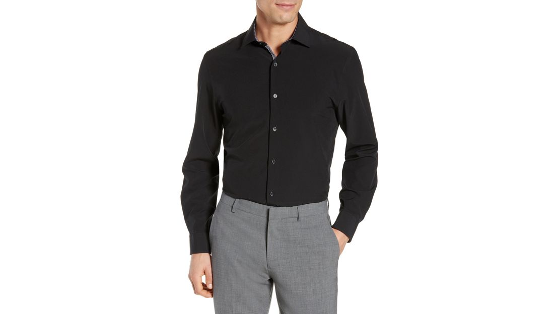 W.R.K. Trim Fit Solid Performance Stretch Dress Shirt