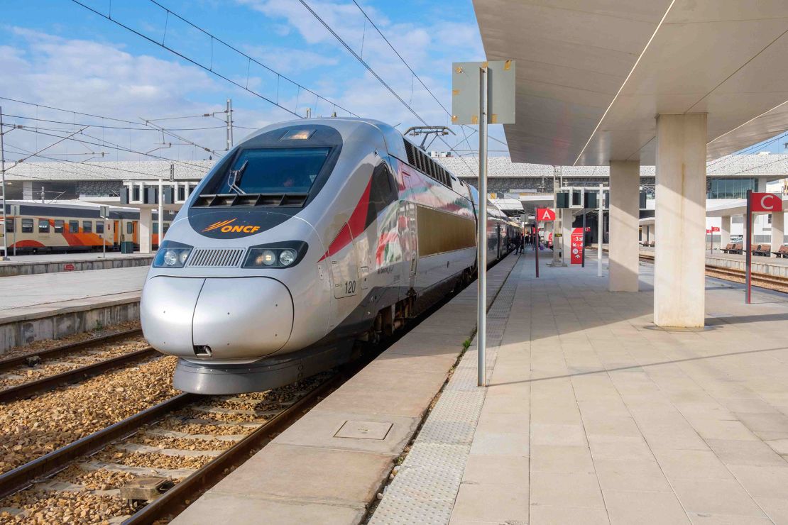 A high-speed train was introduced in Morocco three years ago.