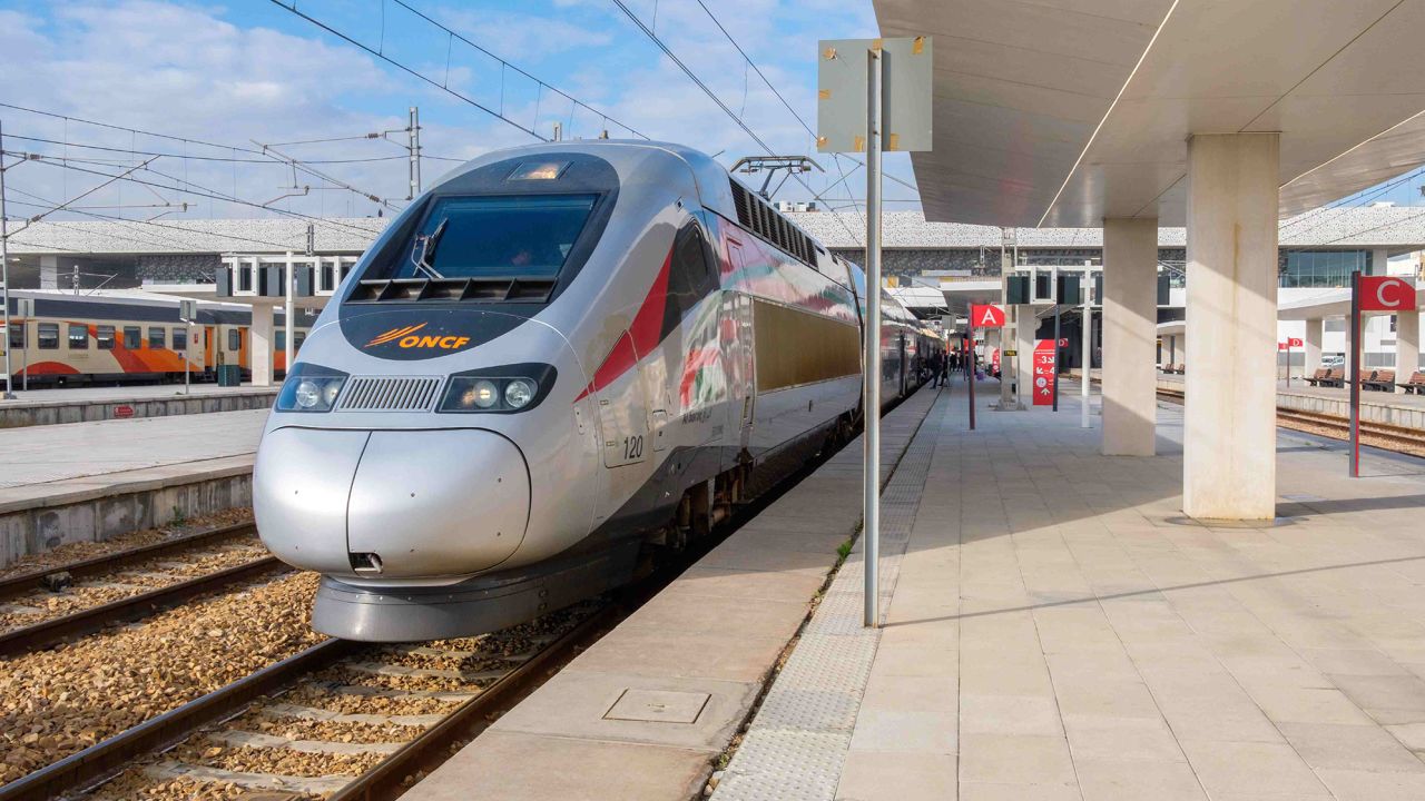 A high-speed train was introduced in Morocco three years ago.