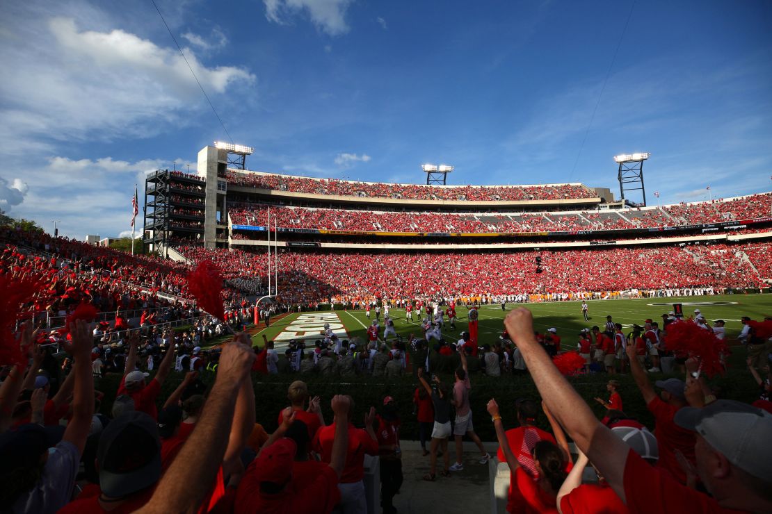 Sanford Stadium at the University of Georgia is pictured in September 2018.