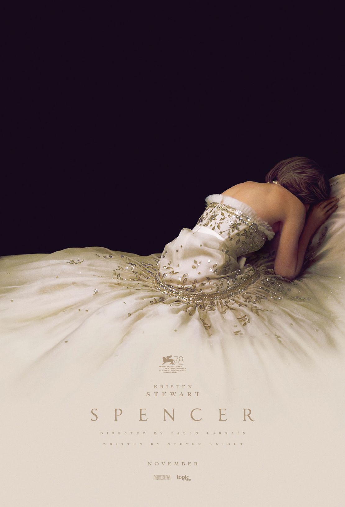 The new "Spencer" poster depicting Kristen Stewart as Princess Diana.