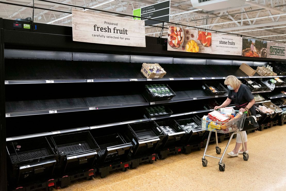 A woman shops in an ASDA store on July 23, 2021 in Cardiff, United Kingdom.