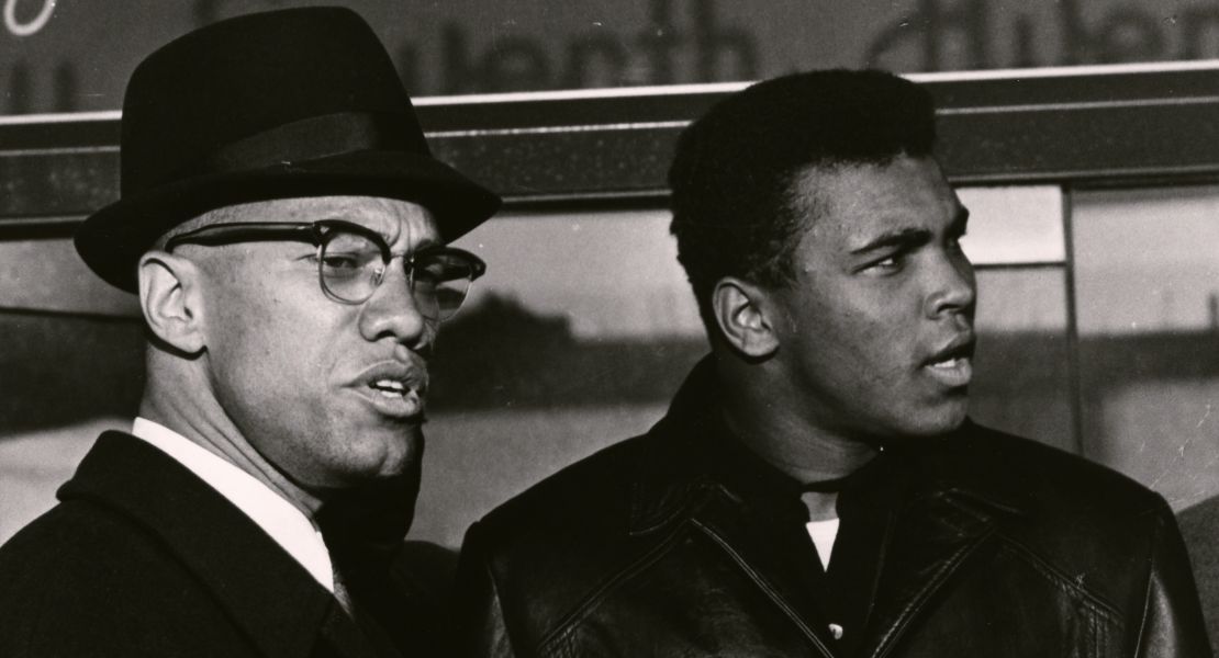 Malcolm X (left) and Muhammad Ali (right) are shown in a scene from the documentary. 