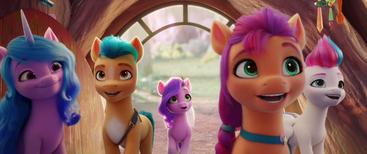 <strong>"My Little Pony: A New Generation" </strong>- A computer-animated pony tale about ponies with tails.  <strong>(Amazon Prime)</strong>