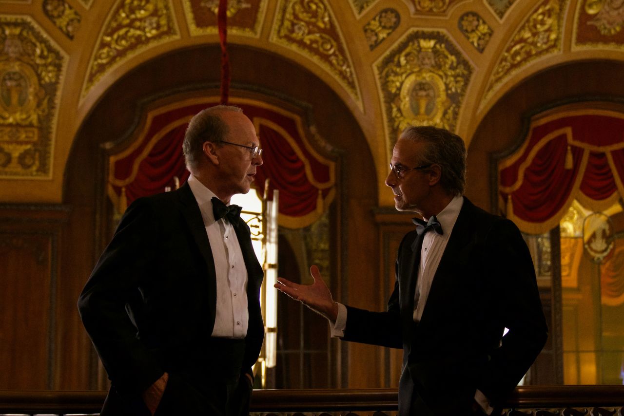 <strong>"Worth"</strong>: Michael Keaton as Kenneth Feinberg and Stanley Tucci as Charles Wolf in this film based on actual events in which an attorney must determine how to compensate the families who lost loved one during the September 11th attacks in 2001. <strong>(Netfix)</strong>