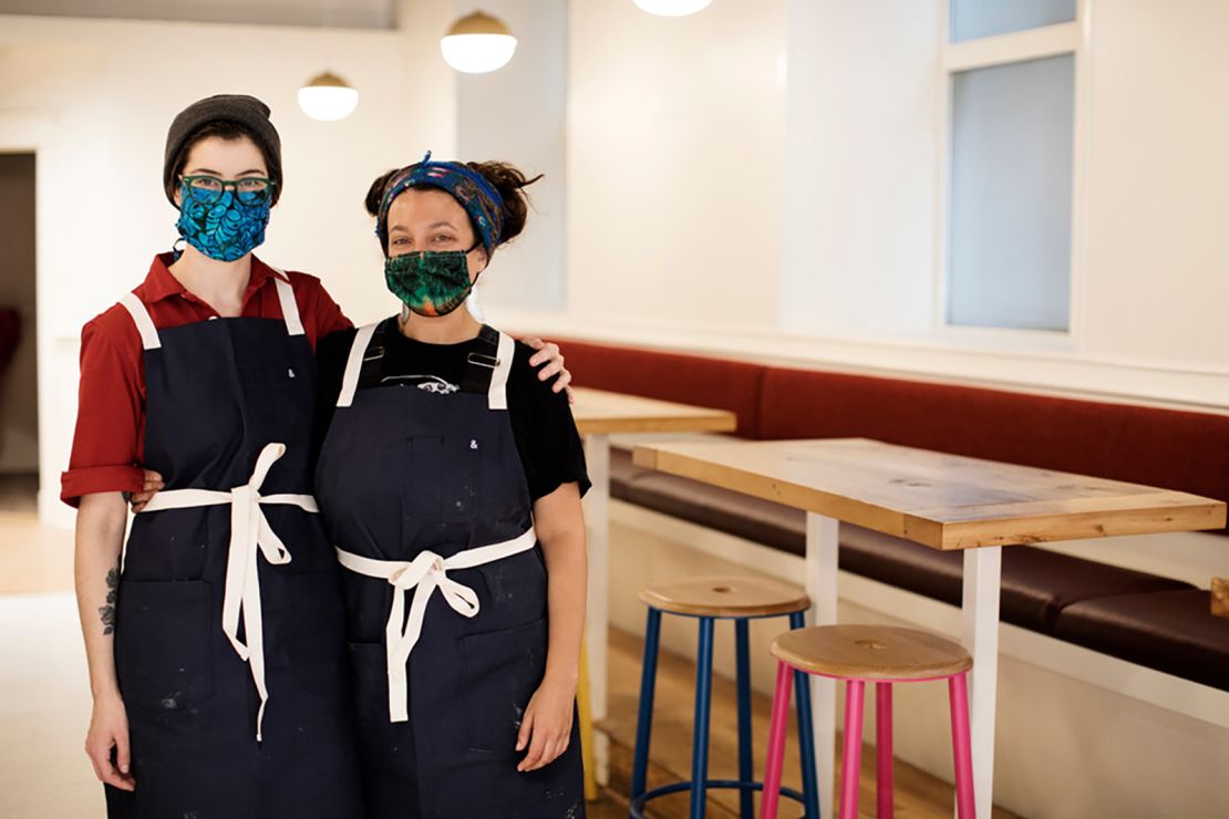 Hark! Cafe co-owners Lisa Neumann, left, and Katherine Pardue.