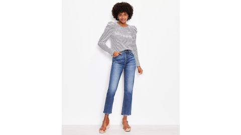 High Rise Straight Crop Jeans