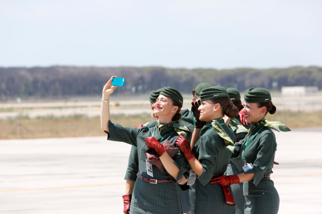 Some of Italy's top fashion designers have contributed to Alitalia cabin crew uniforms.
