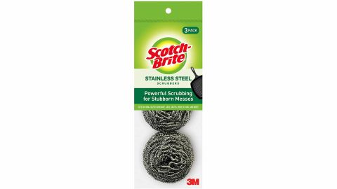 Scotch-Brite Stainless Steel Scrubbers, 3-Pack 