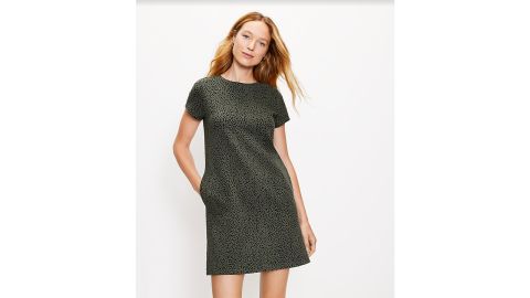 Leopard Print Sweatshirt Pocket Dress