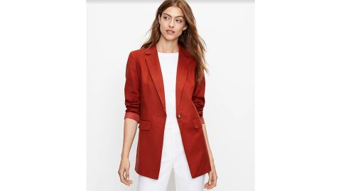 Linen Blend Boyfriend Blazer