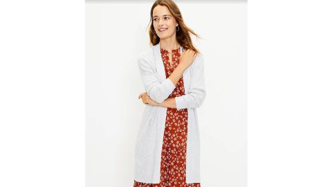 Ribbed Open Cardigan
