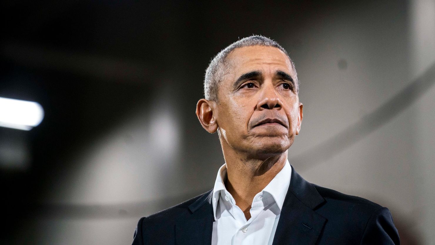 Former President Barack Obama speaks to a crowd at Morehouse College in Atlanta, Georgia, in November 2018.