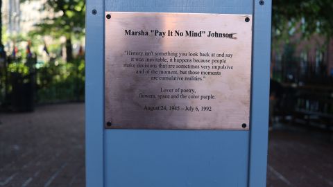 The plaque on Johnson's bust remembers her as a lover of poetry, flowers, space and the color purple. 