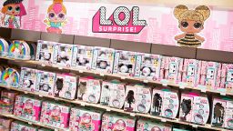 MGA Entertainment's L.O.L. Surprise! dolls sit on display at a Toys "R" Us store in 2019 in Paramus, New Jersey.