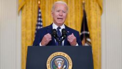 President Joe Biden speaks about the bombing at the Kabul airport, Thursday, August 26.