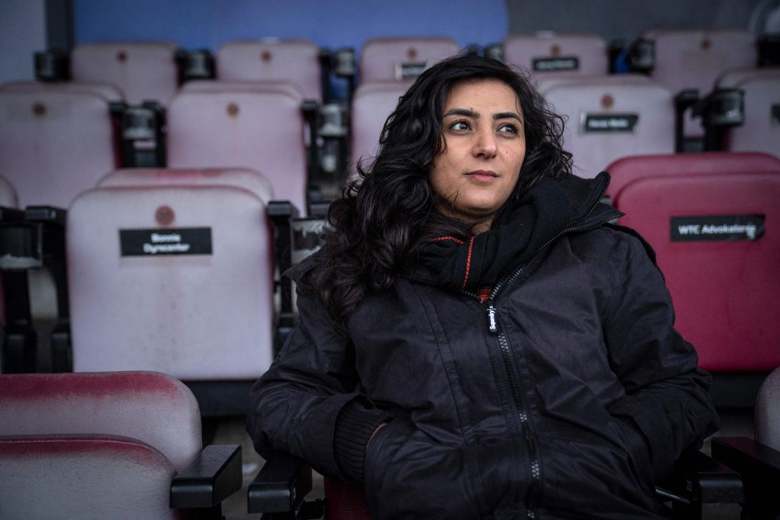 Former Afghanistan women's football captain Khalida Popal (pictured) and Carter formed an emergency coalition to help evacuate Afghan athletes, officials and their family members from the country to Australia. 