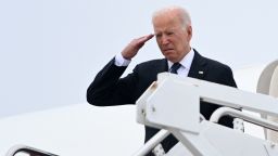 US President Joe Biden boards Air Force One prior to departure from Joint Base Andrews in Maryland, August, 29, 2021. - Biden travels to Dover Air Force Base in Delaware to attend the dignified transfer of the 13 members of the US military killed in Afghanistan last week. (Photo by SAUL LOEB / AFP) (Photo by SAUL LOEB/AFP via Getty Images)
