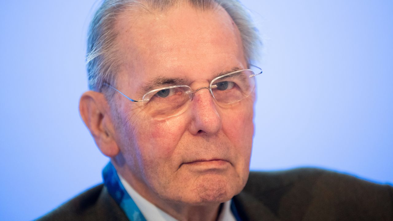 Former IOC President Jacques Rogge looks on during the 132nd session of the International Olympic Committee on February 7, 2018, ahead of the Winter Olympic Games in PyeongChang, South Korea.