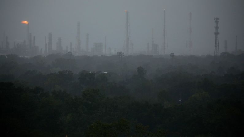 The Royal Dutch Shell refinery in Norco is seen as Hurricane Ida made landfall on August 29. More than 95% of the Gulf of Mexico's oil production facilities were shut down, regulators said, indicating the storm's <a target="_blank">significant impact on energy supply.</a>