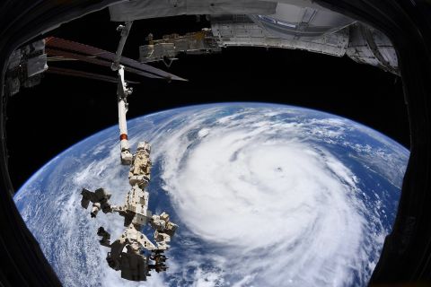 European Space Agency astronaut Thomas Pesquet took this photo of Hurricane Ida from the International Space Station on August 29.