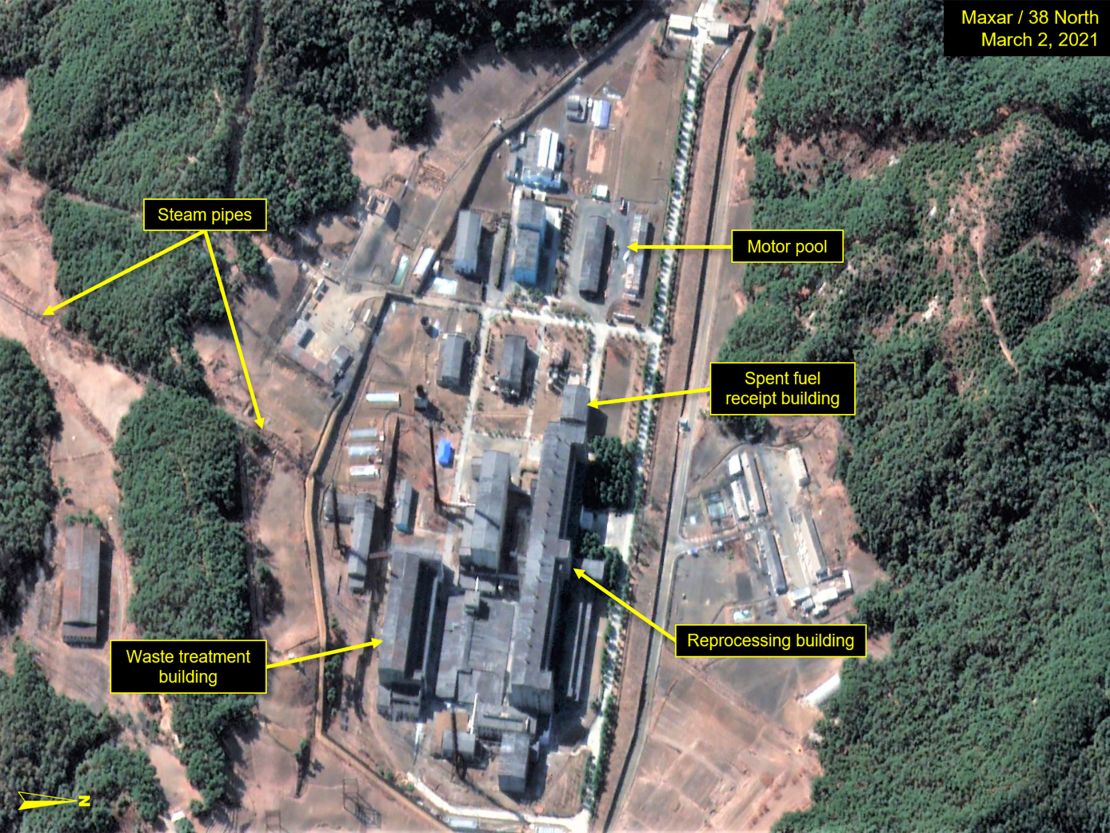 Yongbyon's  radiochemical laboratory complex is seen in this satellite image taken on March 2.