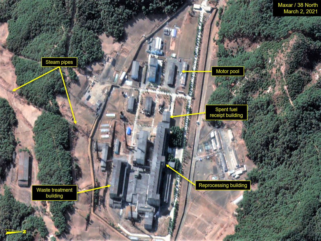 Yongbyon's radiochemical laboratory complex is seen in this satellite image taken on March 2.