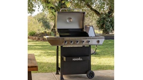 Nexgrill 5-Burner Propane Gas Grill With Side Burner and Condiment Rack