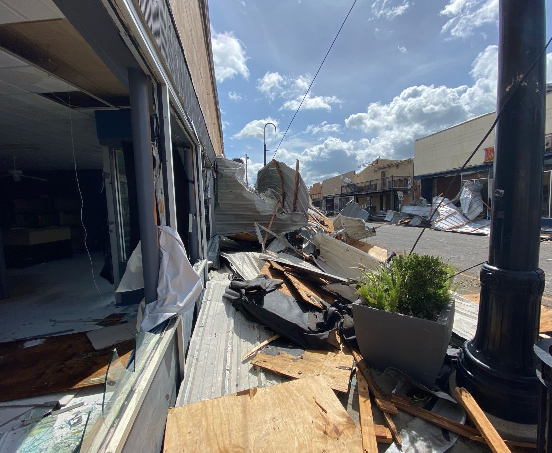 An image from Derek of downtown Houma Monday.