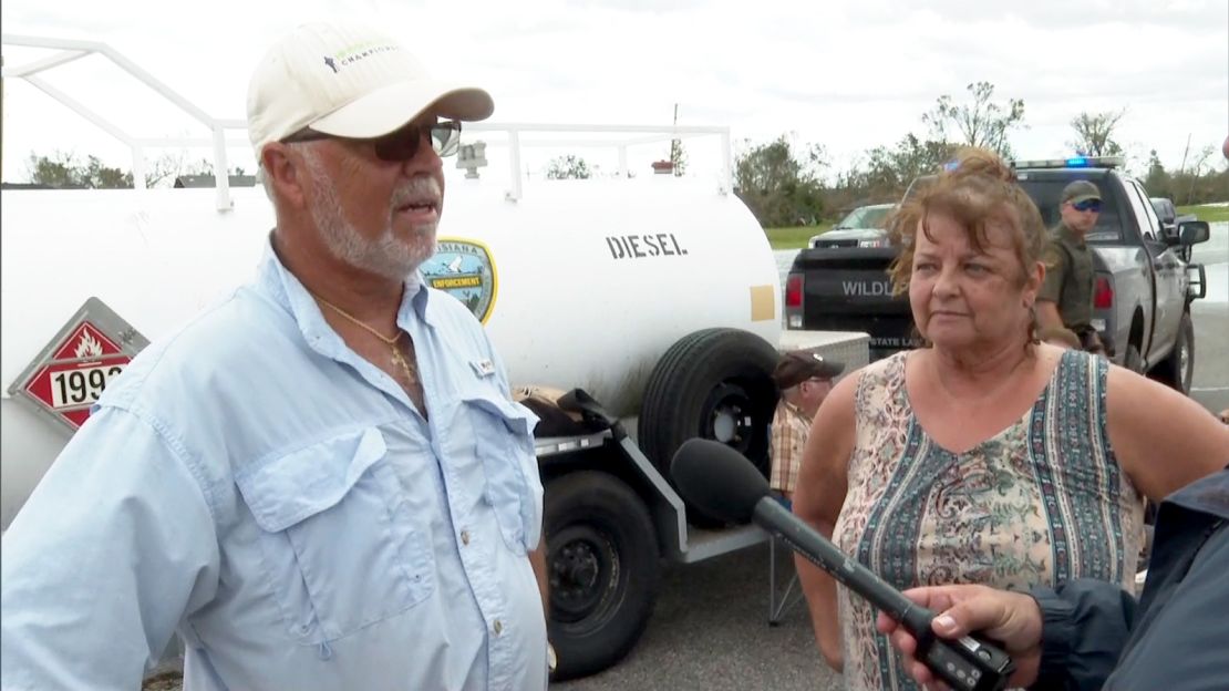 Ronnie and Debbie Greco said enduring Hurricane Ida was like "sitting through an F-0 tornado for hours." 