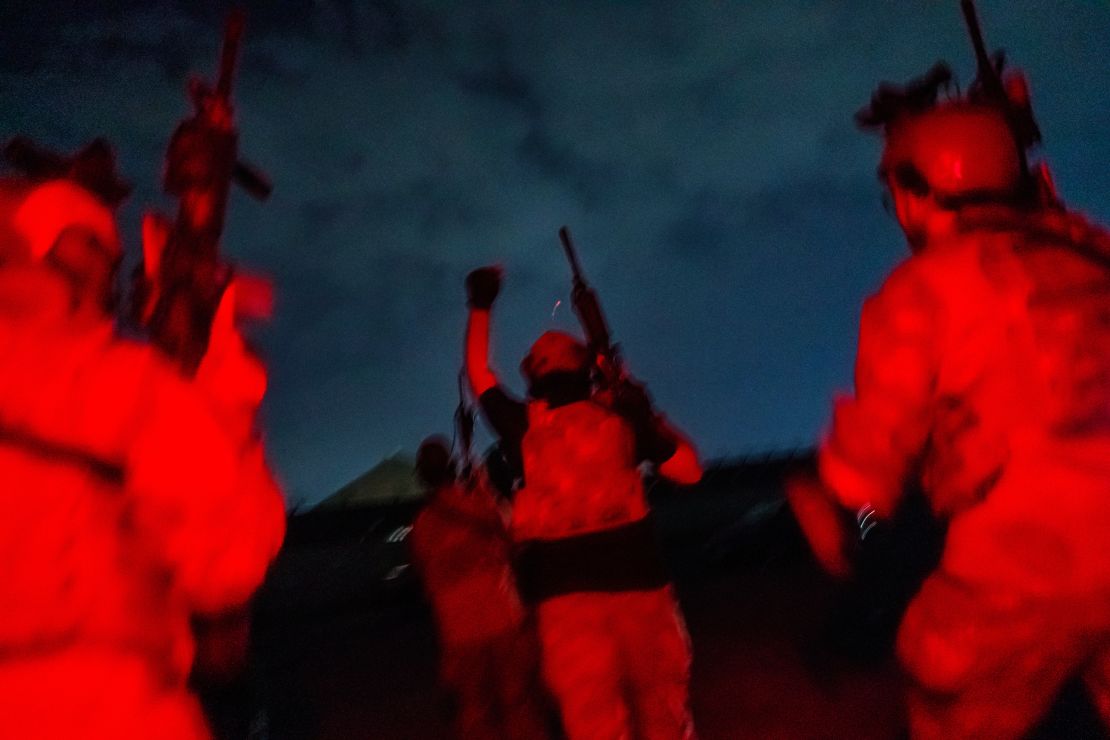 Taliban fighters from the Fateh Zwak unit storm into the Kabul International Airport, wielding American supplied weapons, equipment and uniforms after the United States Military have completed their withdrawal, in Kabul, Afghanistan, Tuesday, Aug. 31, 2021.