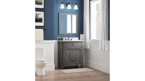 Allen + Roth Whitney Antique Gray Undermount Single Sink Bathroom Vanity