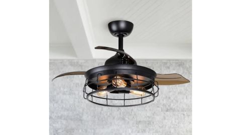 Parrot Uncle 36-Inch Black LED Ceiling Fan