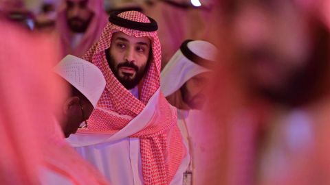 Saudi Crown Prince Mohammed bin Salman arrives at the Future Investment Initiative FII conference in the Saudi capital Riyadh on October 24, 2018. 
