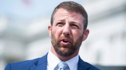 Rep. Markwayne Mullin, R-Okla., speaks during a news conference outside the Capitol in September 2020.