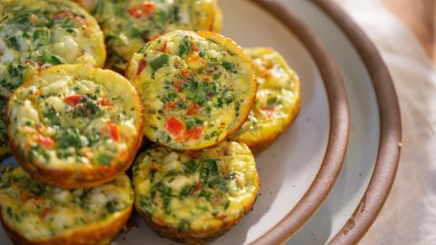 Start your busy day strong with these protein-packed egg muffins that can be made ahead. 