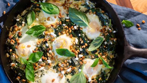For a festive weekend brunch, try this green shakshuka.