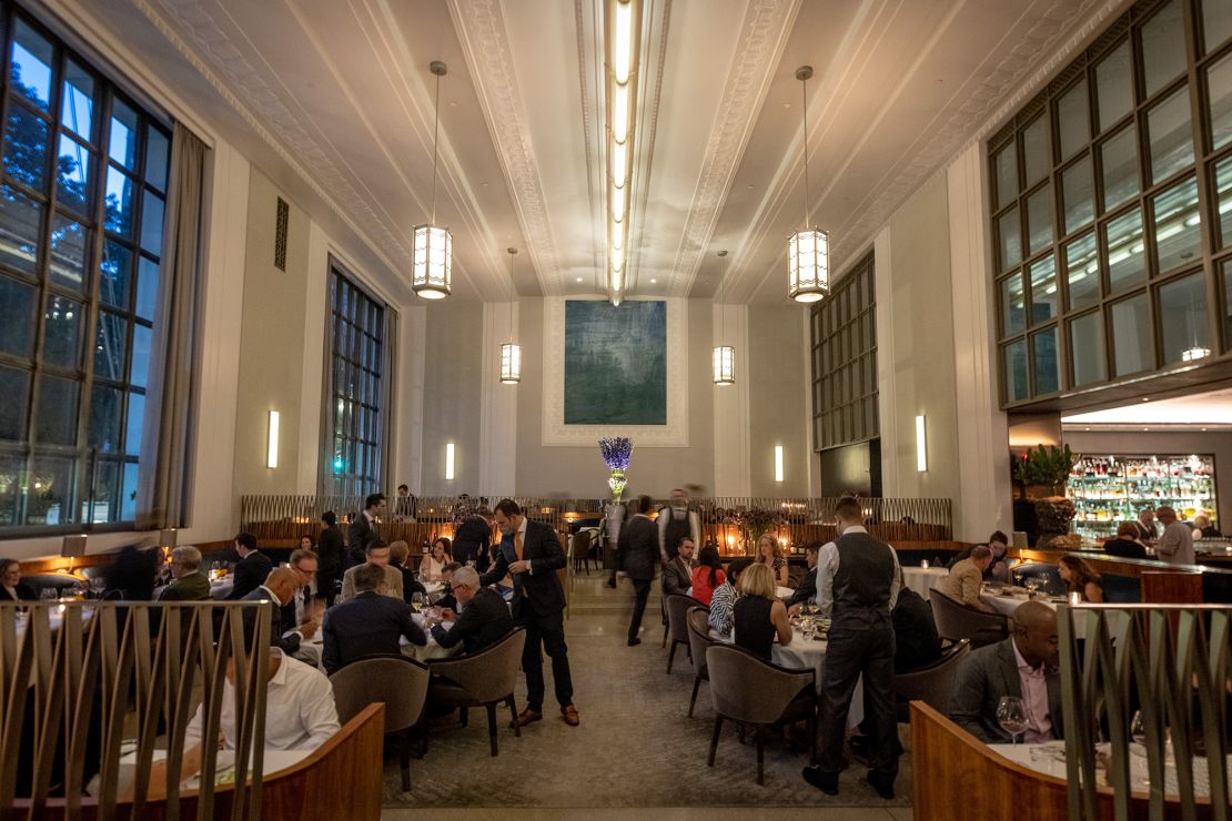 The dining room at Eleven Madison Park on the night it reopened, June 10, 2021.  