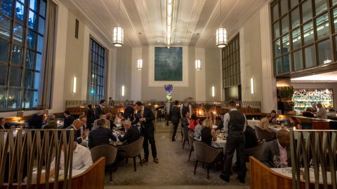 The dining room at Eleven Madison Park on the night it reopened, June 10, 2021.  