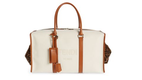Fendi Logo Canvas Duffel Bag