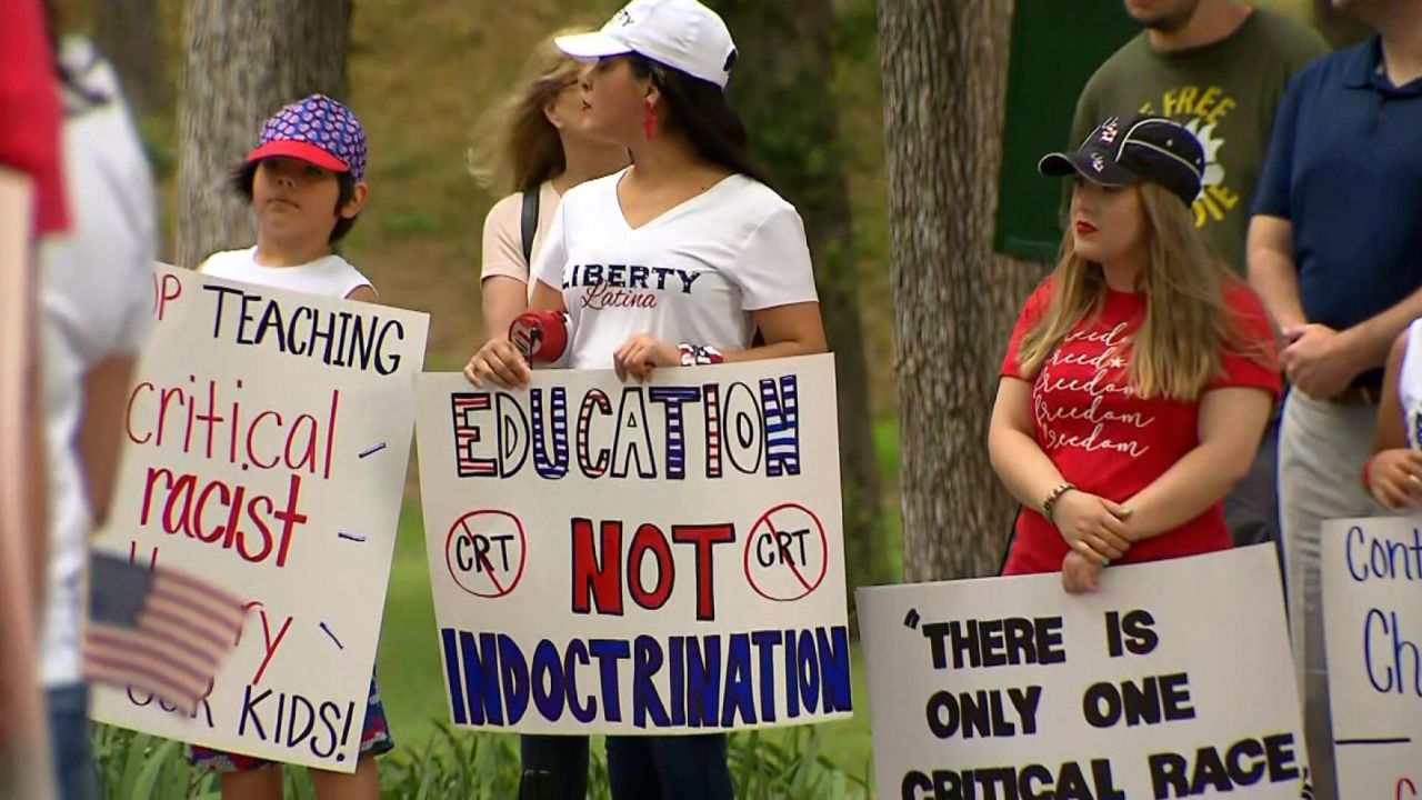 Parents in Fort Worth, Texas, held protests and spoke at school board meetings earlier this year demanding that teachers don't include critical race theory in the curriculum.