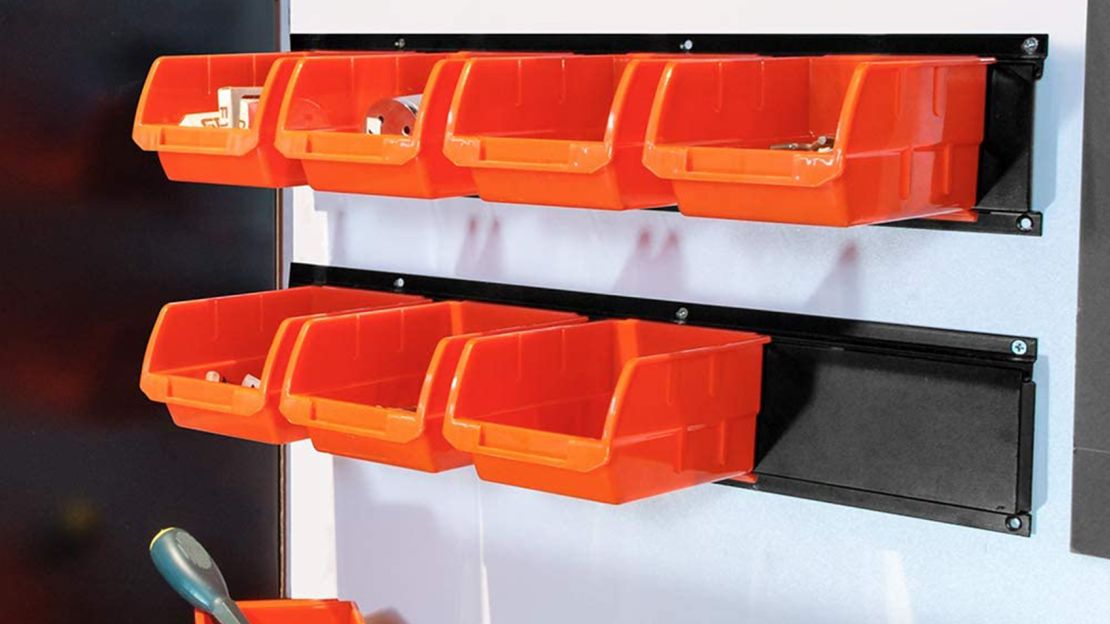 Wallmaster 8-Bin Storage Bins Garage Rack System