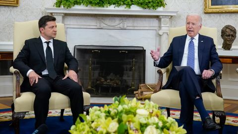 President Joe Biden meets with Ukrainian President Volodymyr Zelenskyy in the Oval Office of the White House, Wednesday, Sept. 1, 2021, in Washington. 