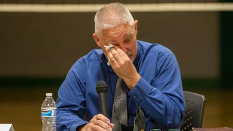 Kevin Purnell grew emotional as he said goodbye to the community after he was fired.