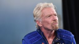 Sir Richard Branson speaks after he flew into space aboard a Virgin Galactic vessel, a voyage he described as the "experience of a lifetime", at Spaceport America, near Truth and Consequences, New Mexico, on July 11, 2021. 