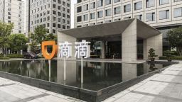 Signage at the Didi Global Inc. offices in Hangzhou, China, on Monday, Aug. 2, 2021. China will step up oversight of its ride-hailing companies, adding to a widening campaign by Beijing to rein in its internet sector. 